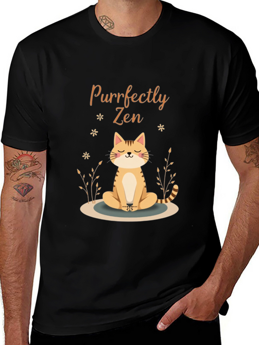 Purrfectly Zen Cat Graphic Tee - Unisex
