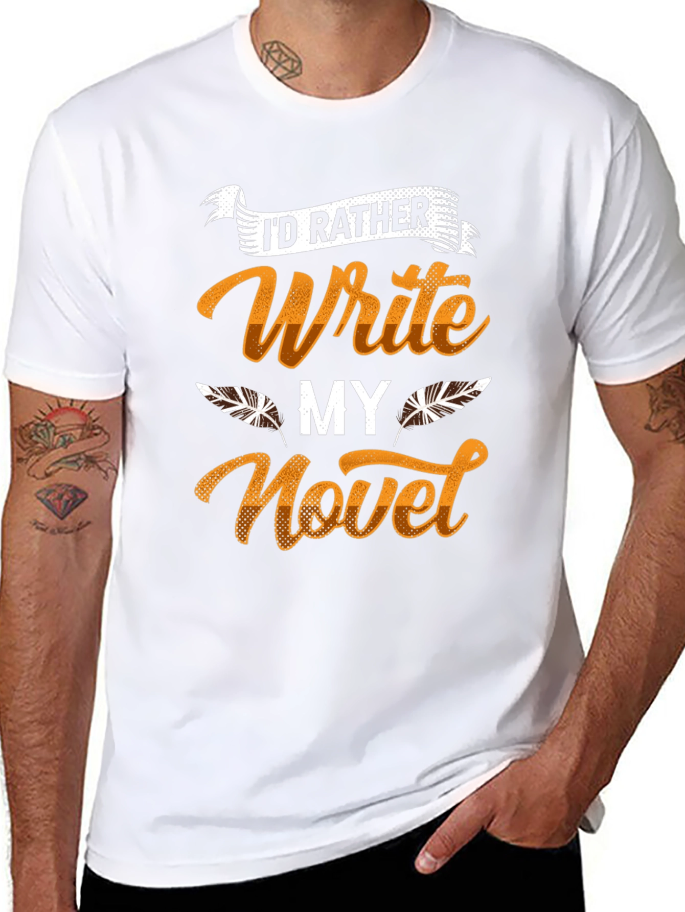 Writers Novel T-Shirt - Id Rather Write!