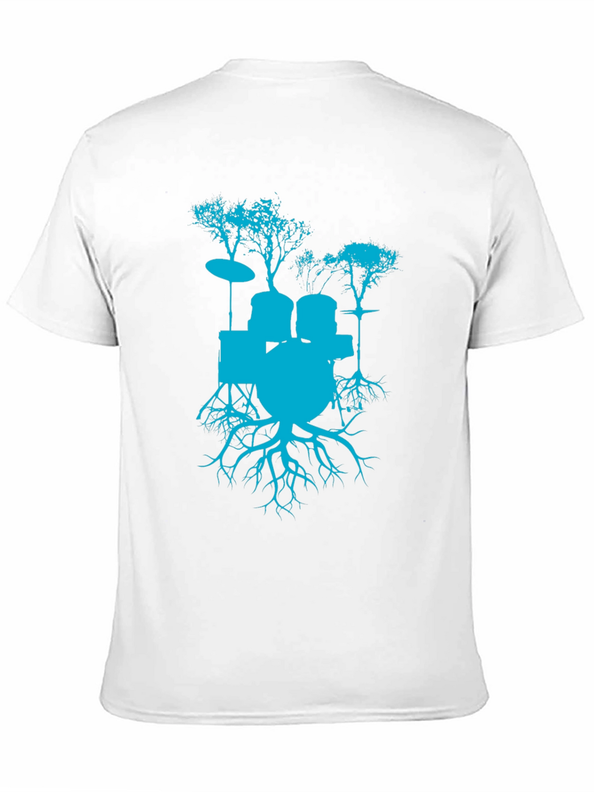 Drum Set Tree Graphic T-Shirt - Rock Band Tee