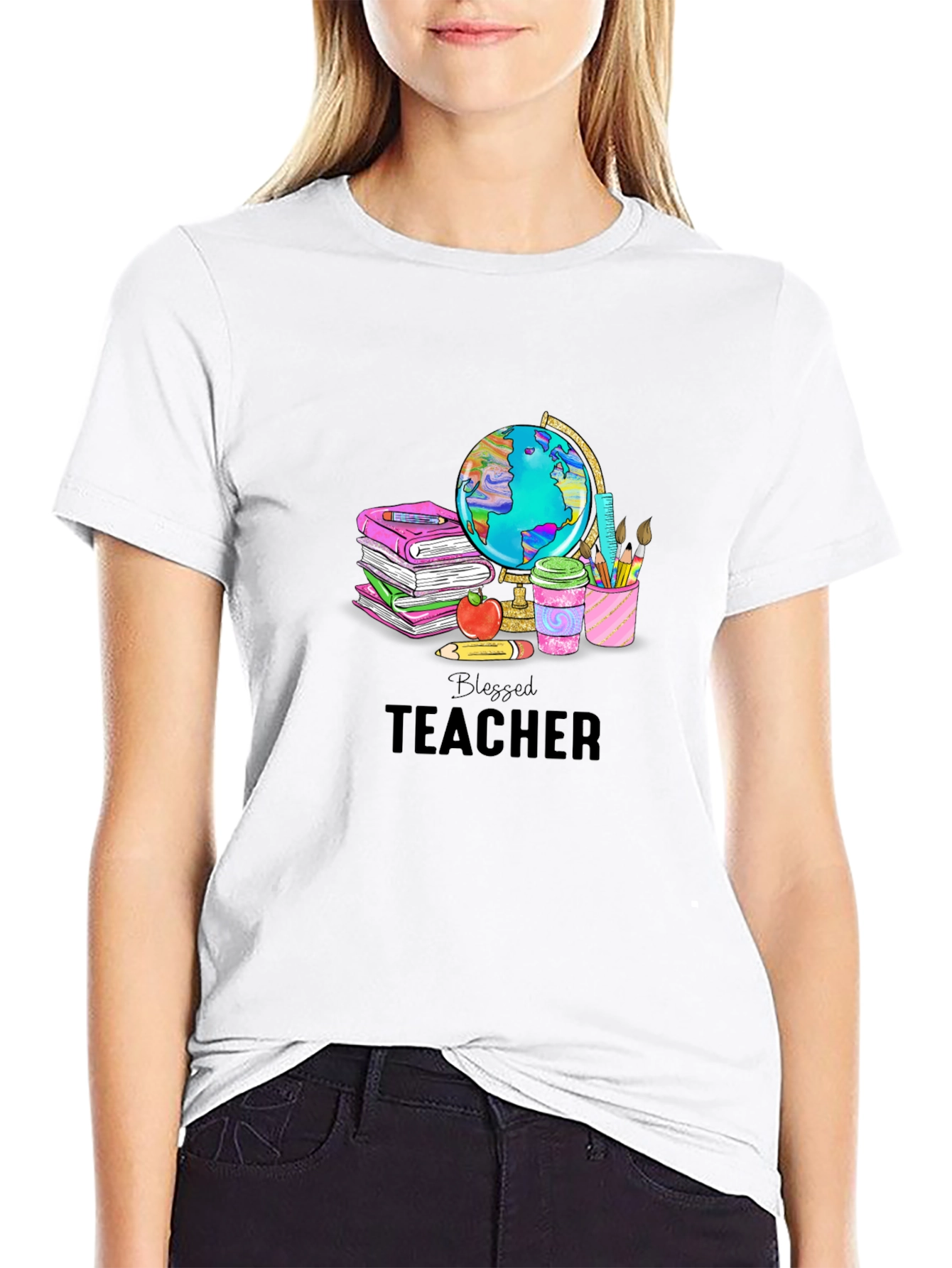 Blessed Teacher Graphic T-Shirt