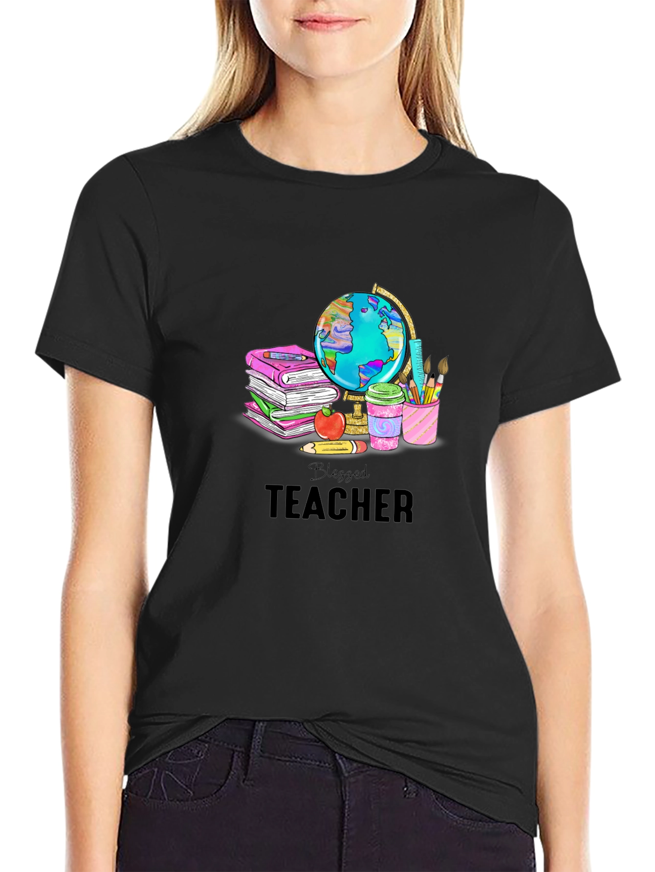 Blessed Teacher Graphic T-Shirt