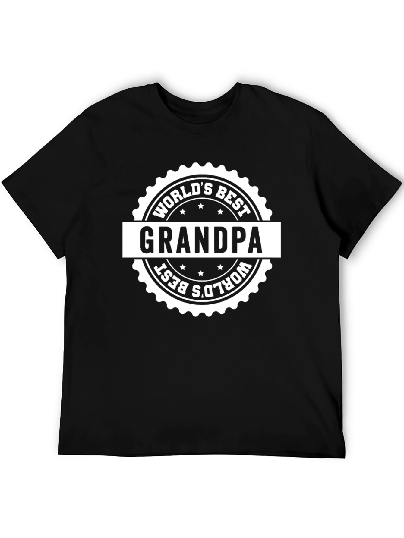 Worlds Best Grandpa Black T-Shirt
