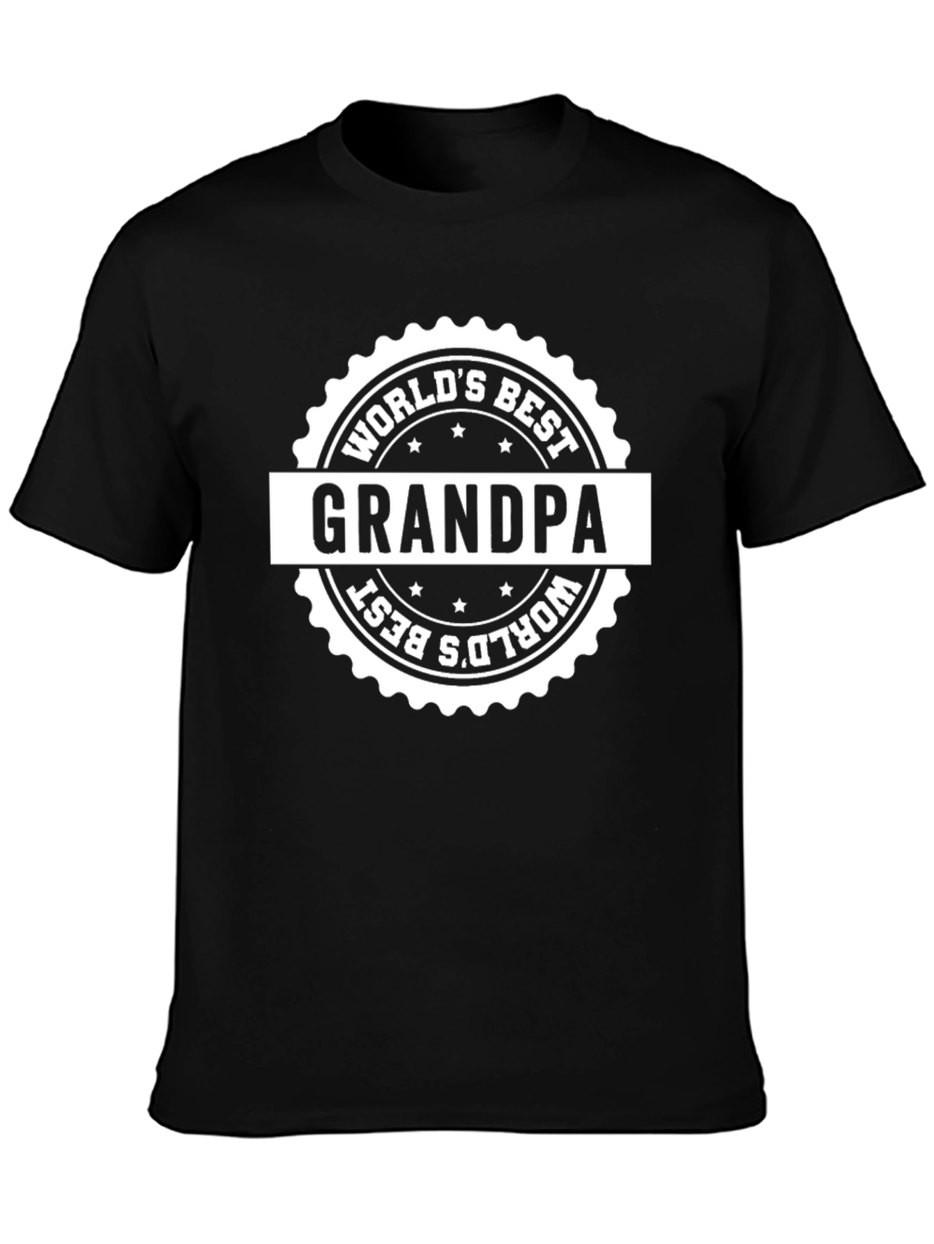 Worlds Best Grandpa Black T-Shirt
