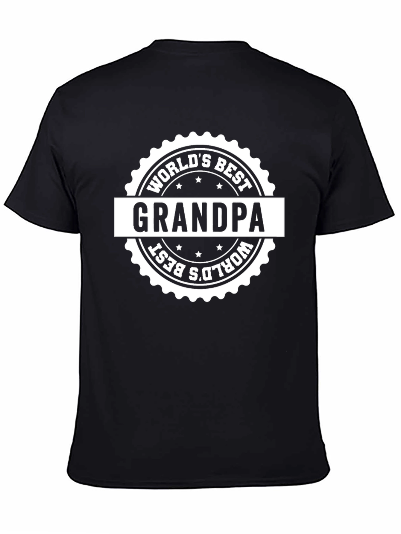 Worlds Best Grandpa Black T-Shirt