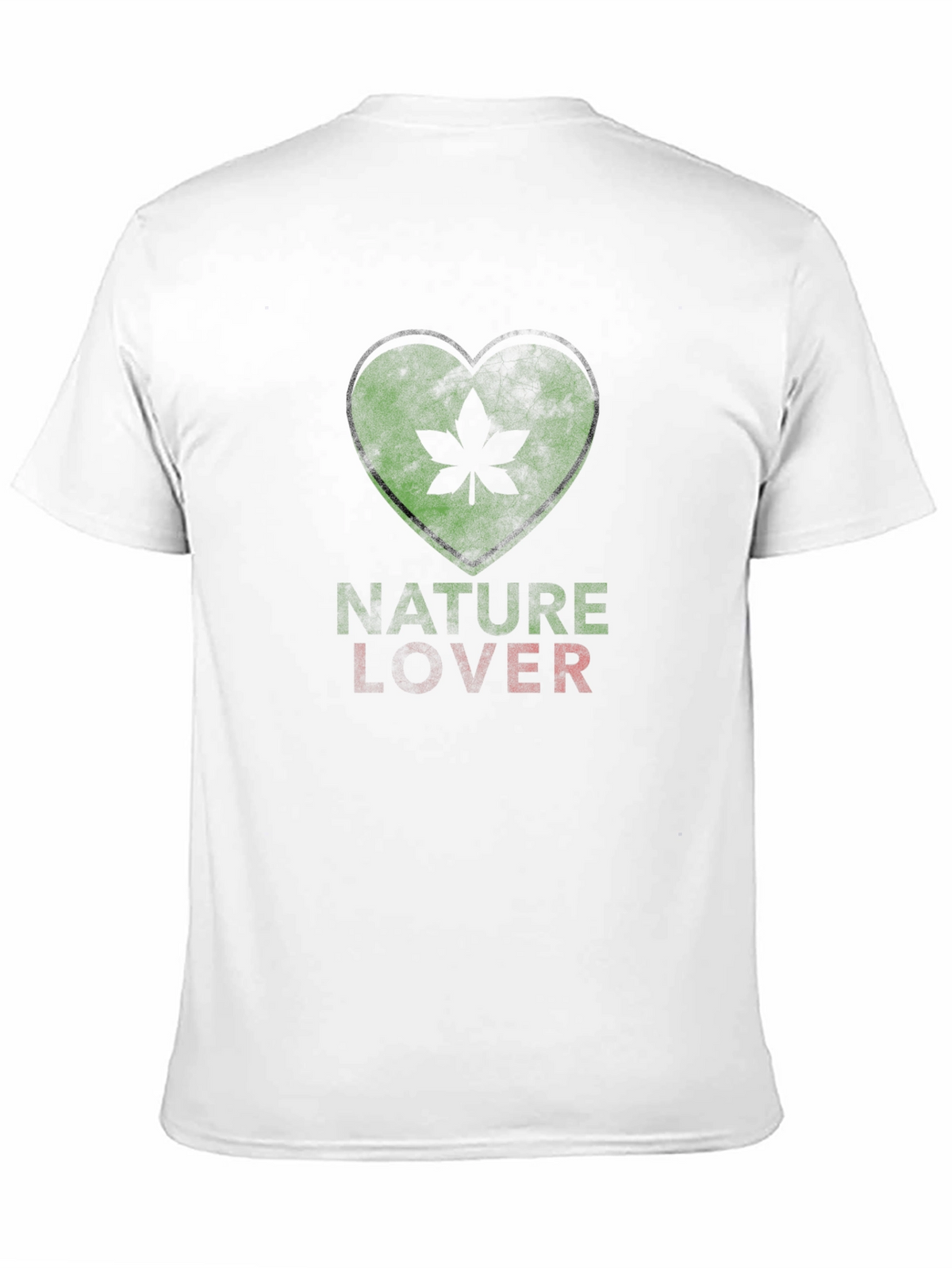 Nature Lover T-Shirt - Green Heart Leaf Design
