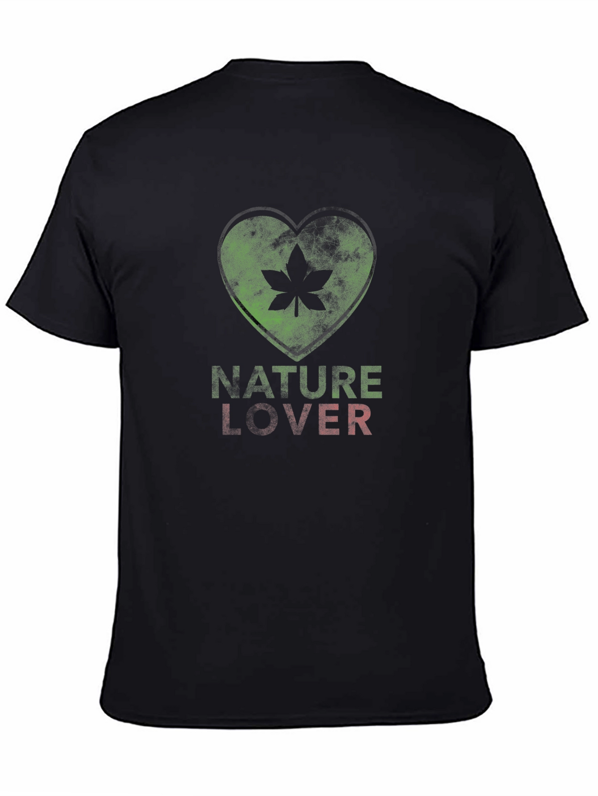 Nature Lover T-Shirt - Green Heart Leaf Design