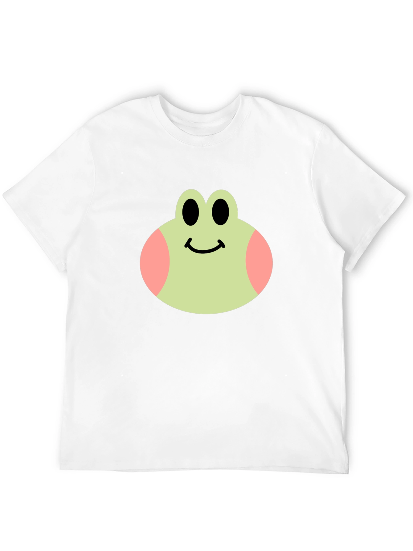 Cute Frog Face Black T-Shirt