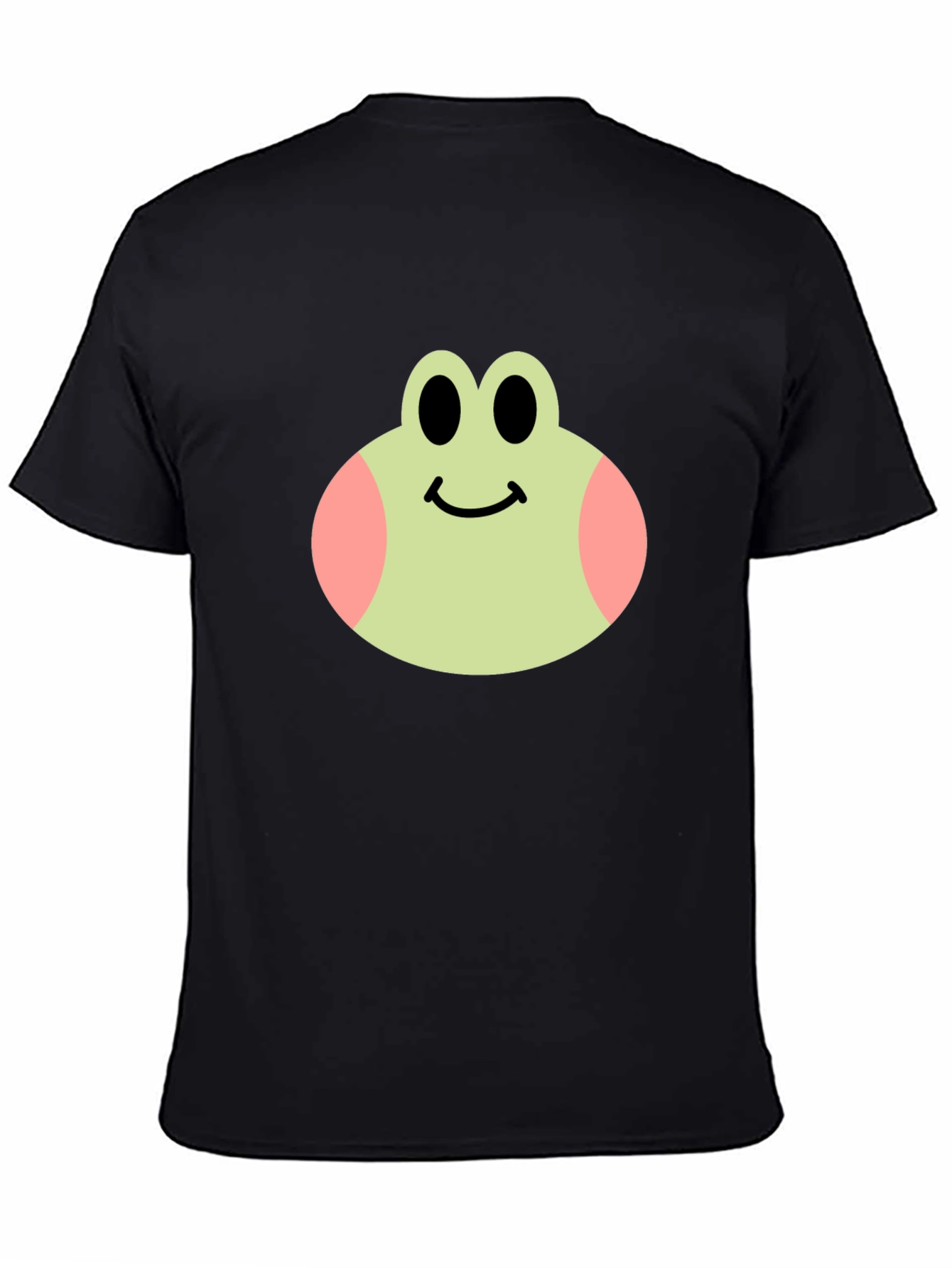 Cute Frog Face Black T-Shirt