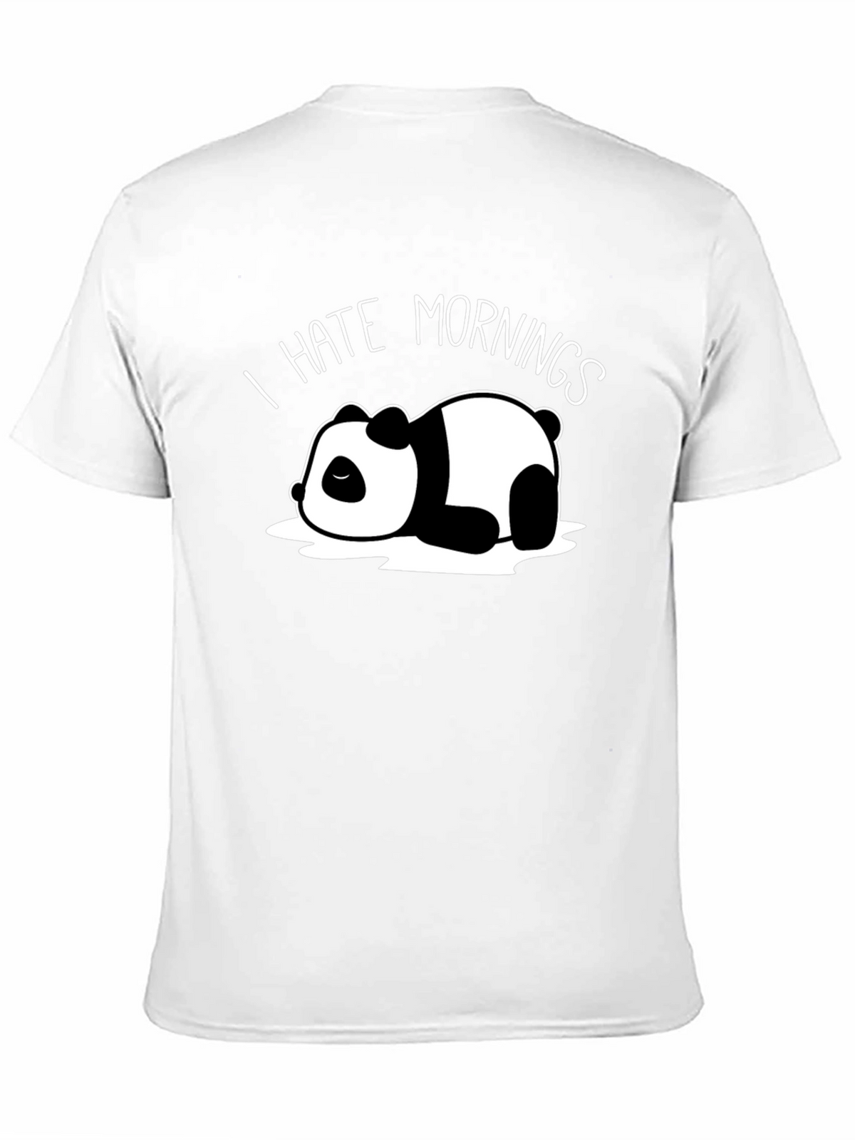 I Hate Mornings Panda Black T-Shirt