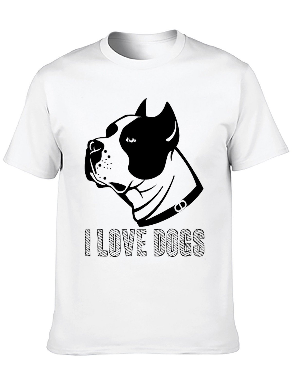 I Love Dogs Graphic Tee - Black