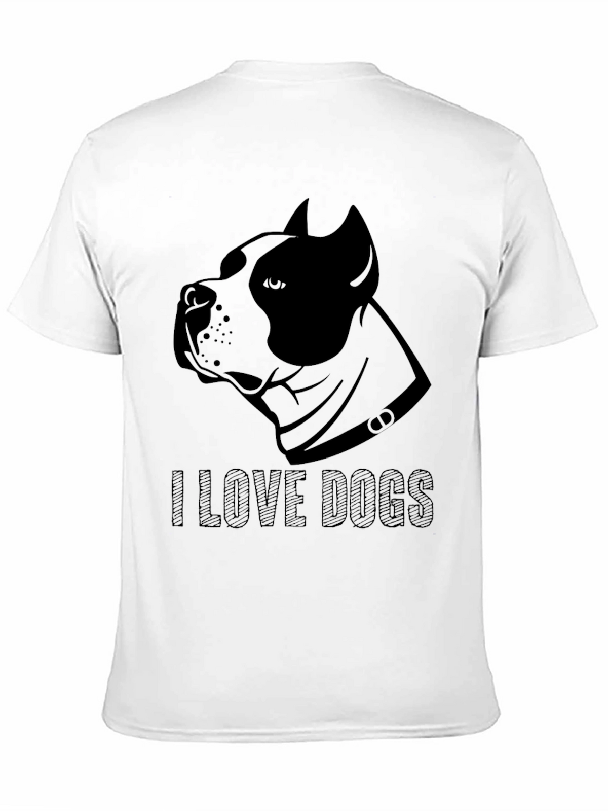 I Love Dogs Graphic Tee - Black
