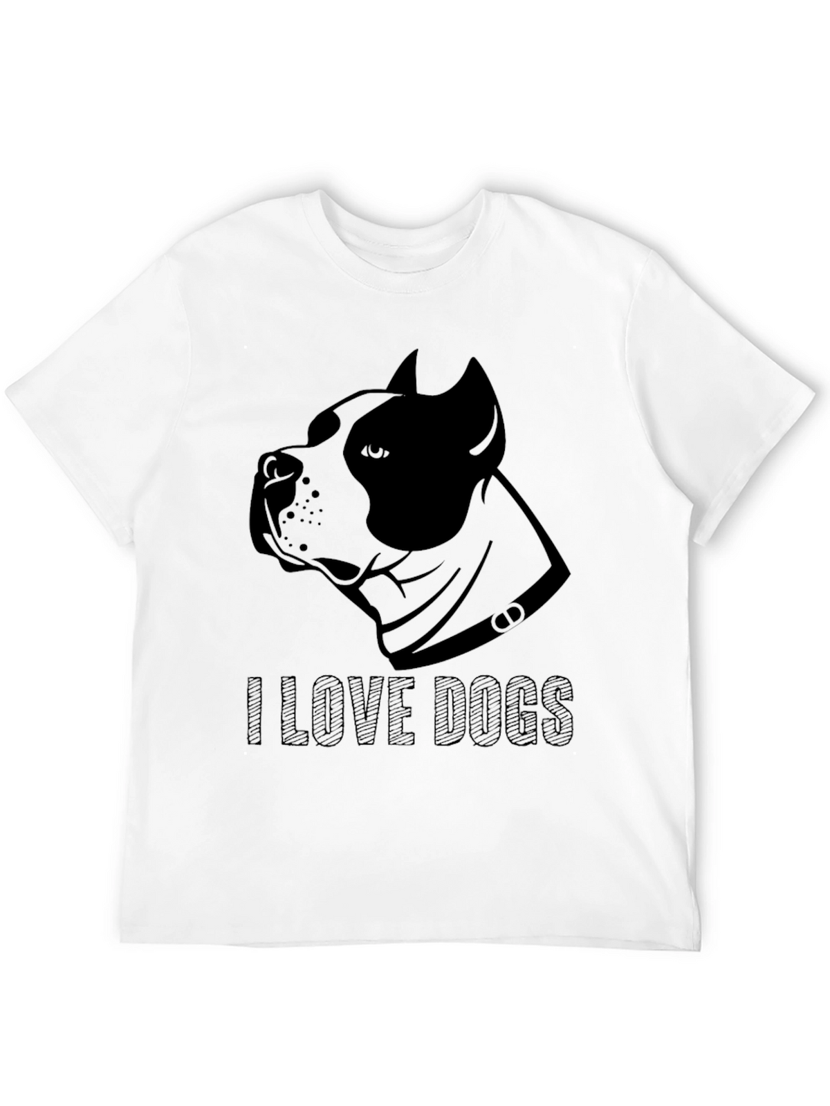 I Love Dogs Graphic Tee - Black