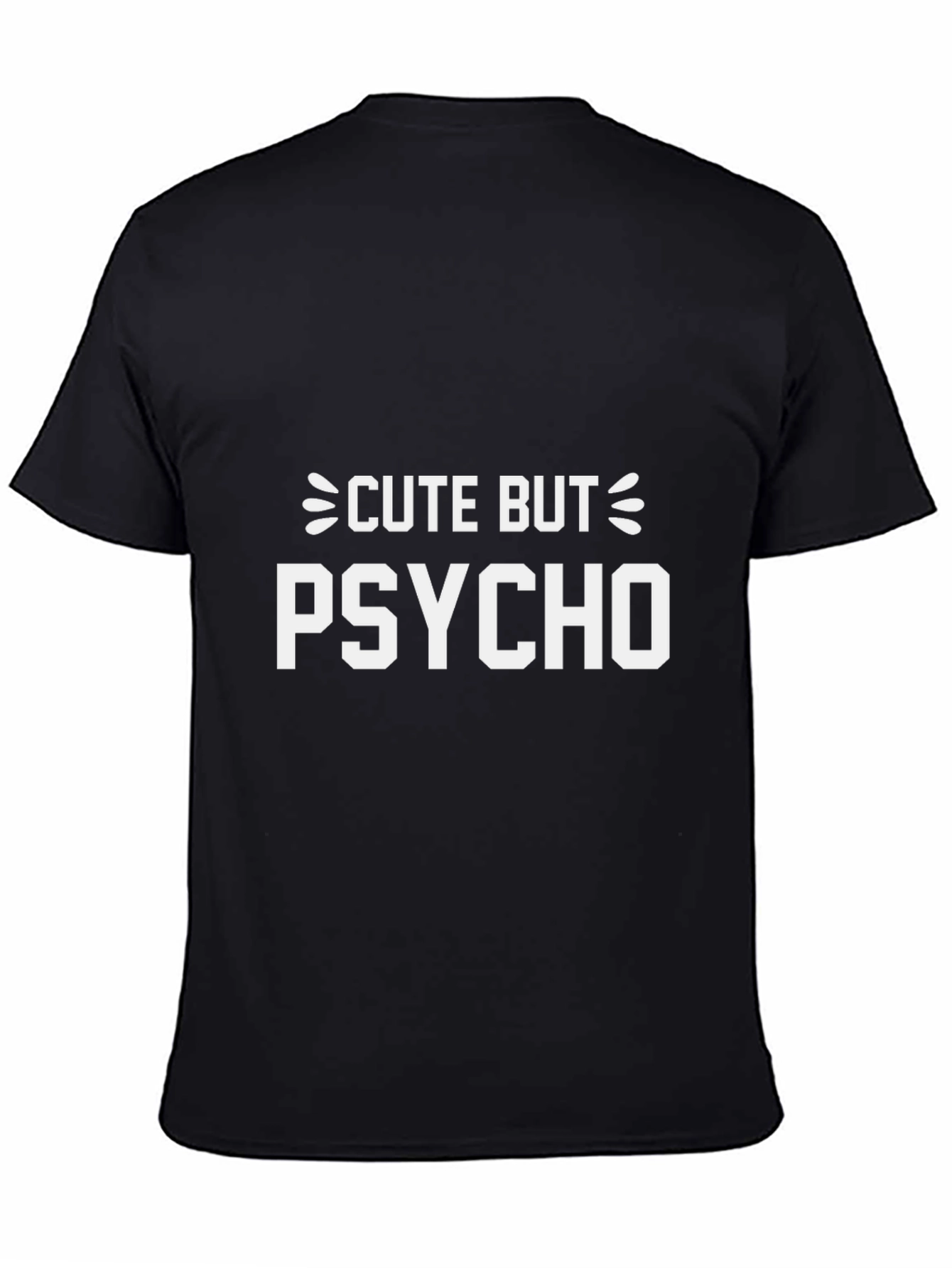 Cute But Psycho Graphic Tee - Black Cotton T-Shirt