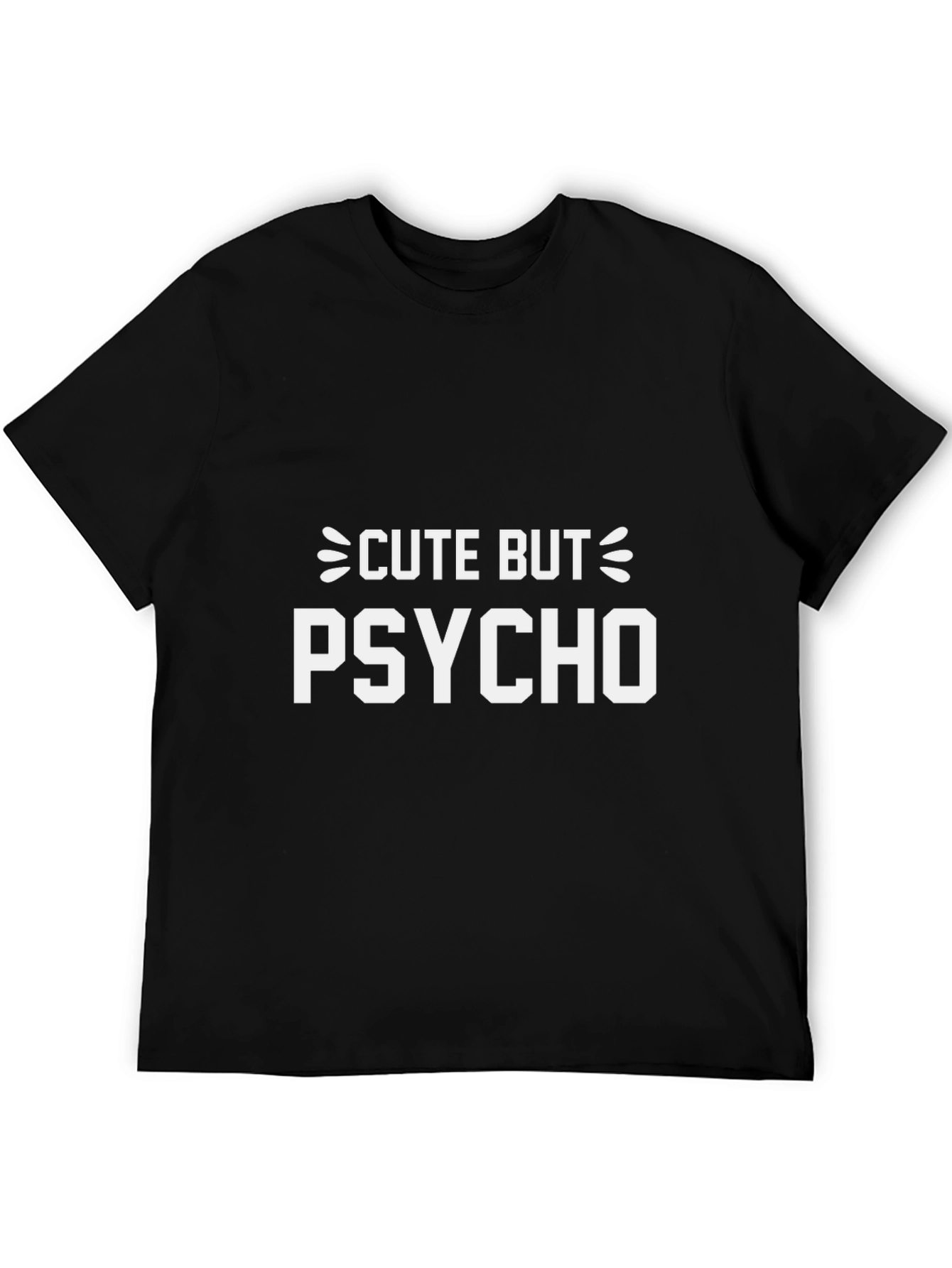 Cute But Psycho Graphic Tee - Black Cotton T-Shirt