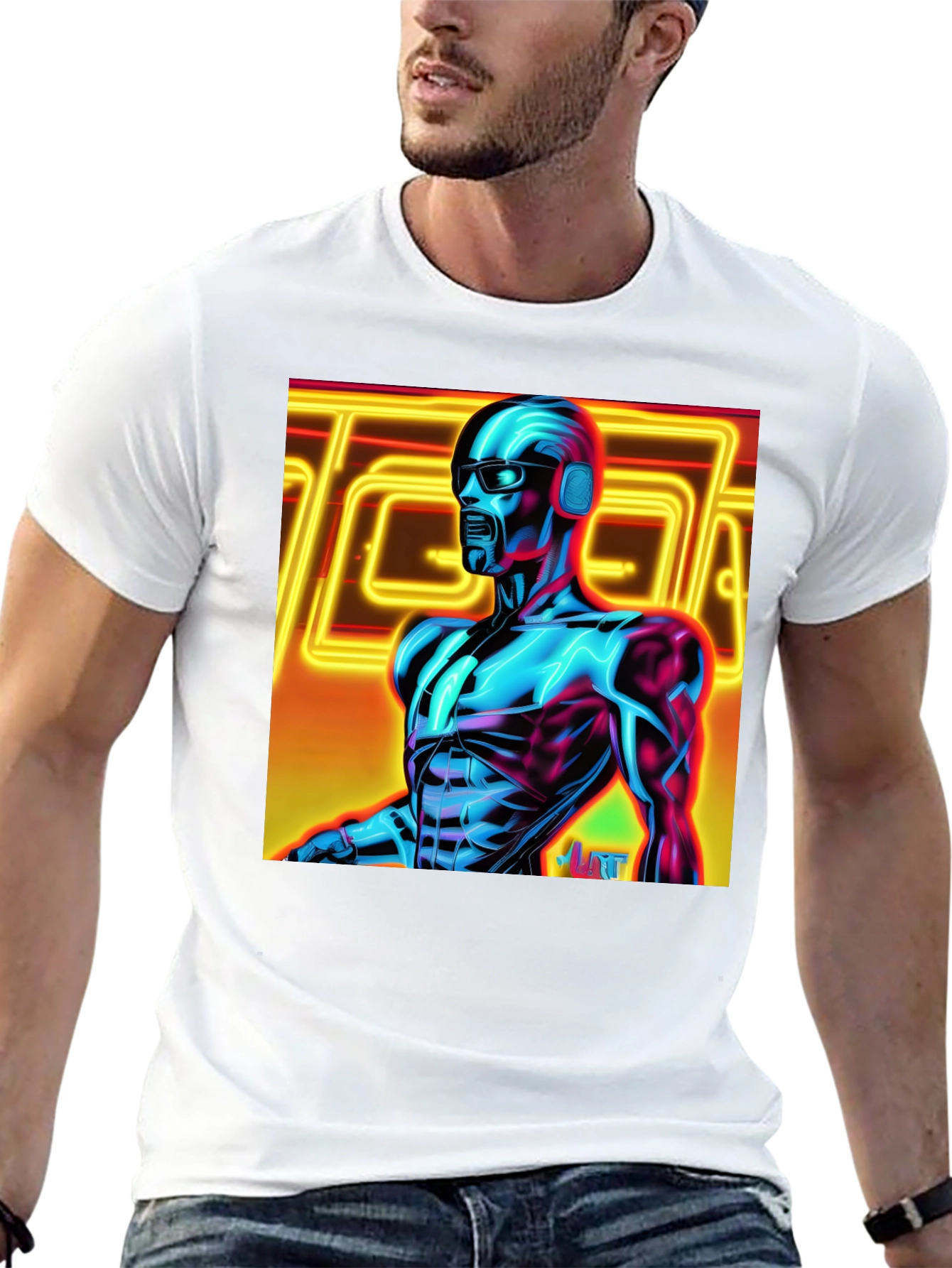 Cyberpunk DJ Graphic Tee - Black