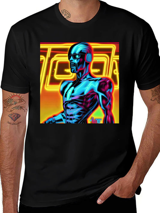 Cyberpunk DJ Graphic Tee - Black