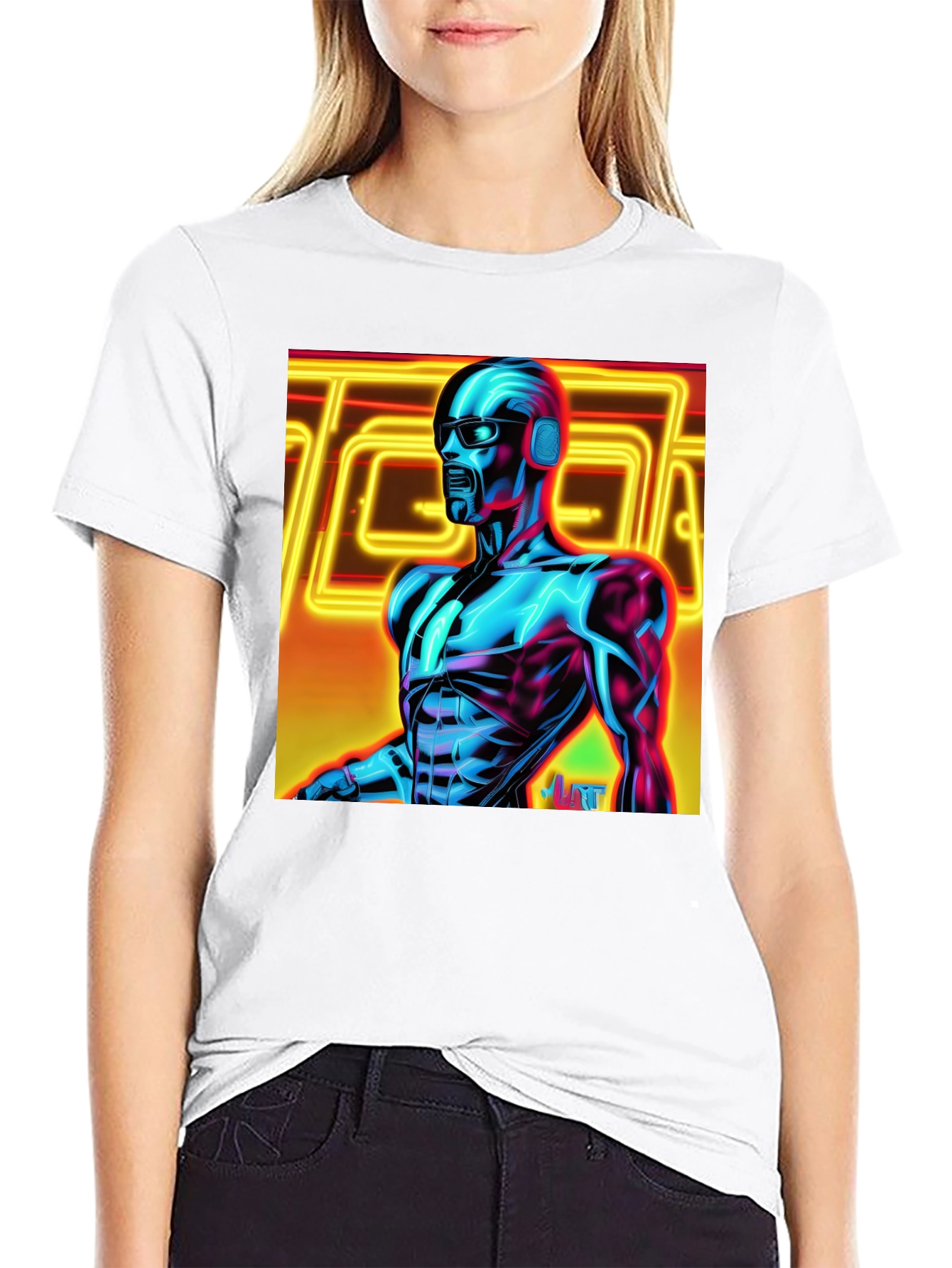 Cyberpunk DJ Graphic Tee - Black