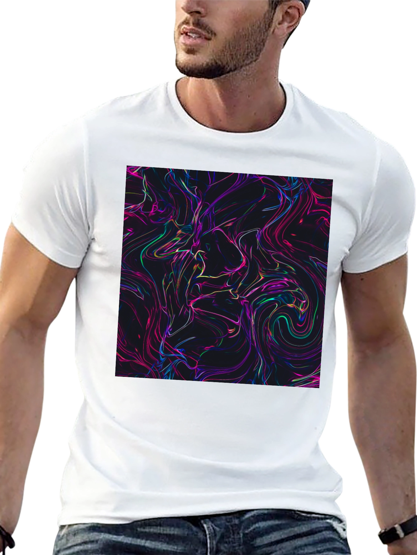 Abstract Swirl Graphic Tee