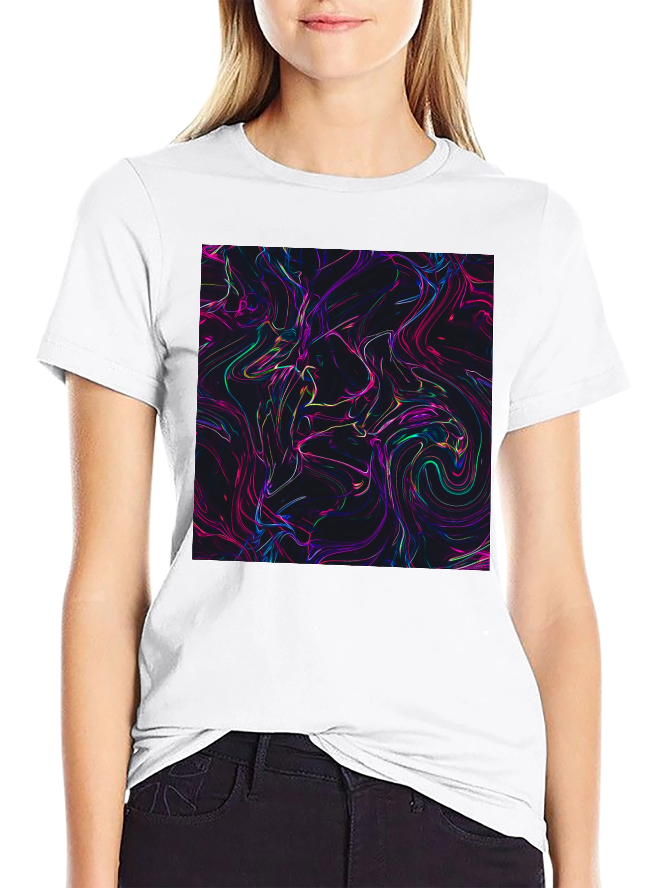 Abstract Swirl Graphic Tee