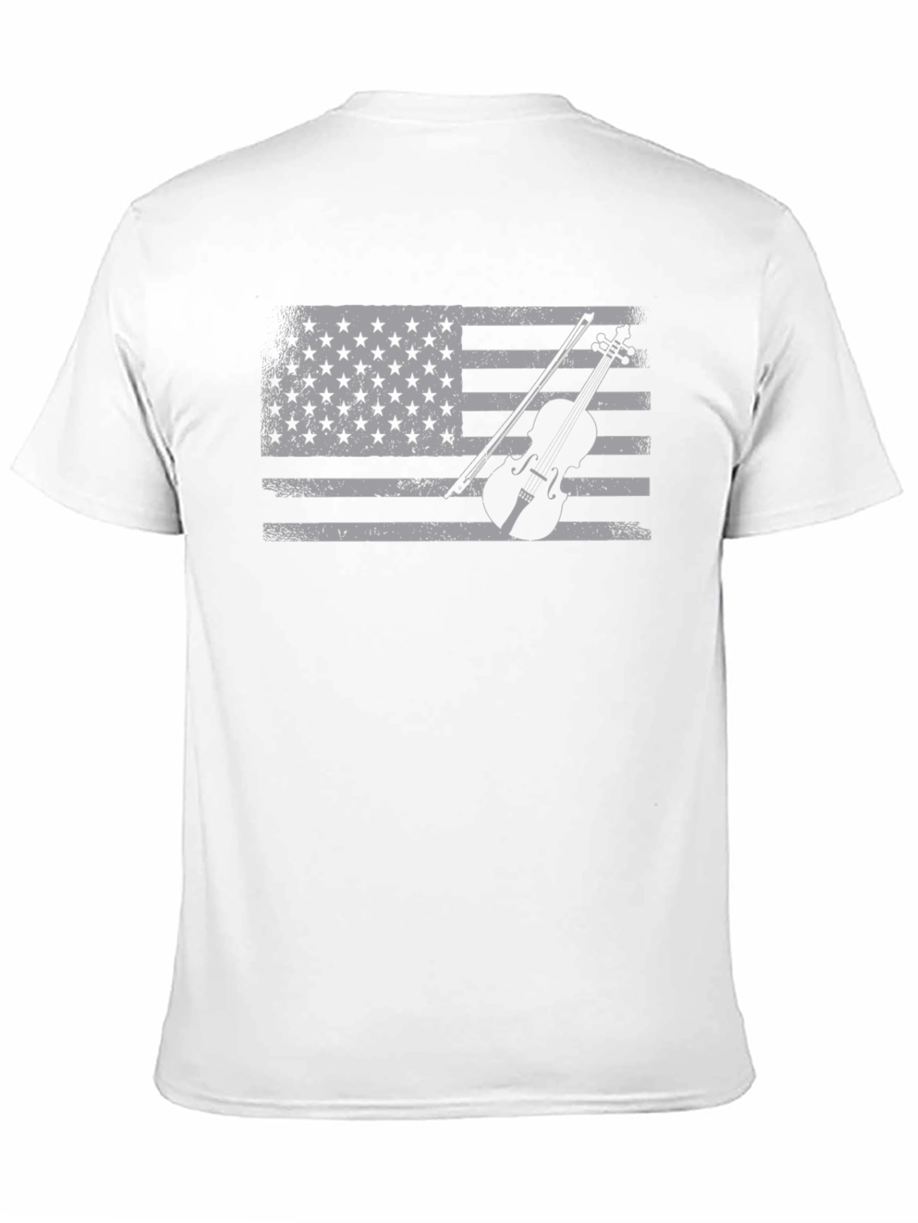 American Flag Violin Graphic T-Shirt