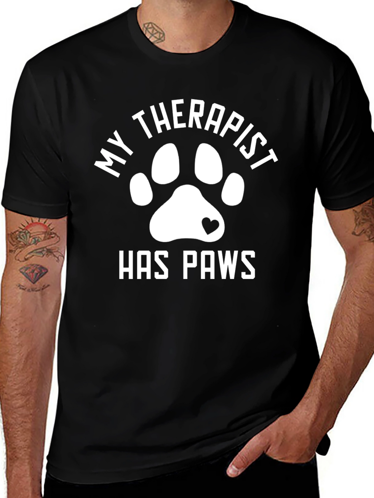 My Therapist Has Paws T-Shirt - Dog Lover Tee