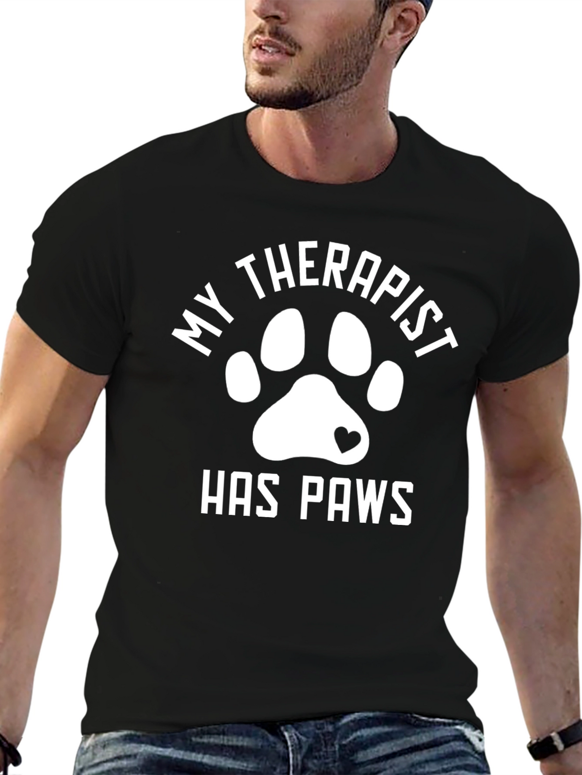 My Therapist Has Paws T-Shirt - Dog Lover Tee