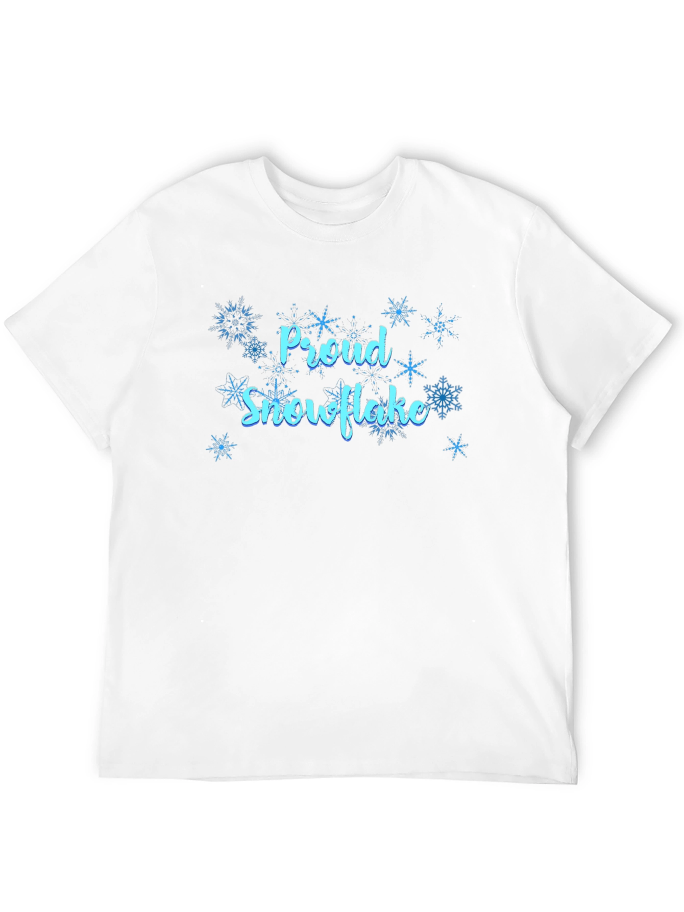 Proud Snowflake Graphic Tee - Black Cotton Shirt