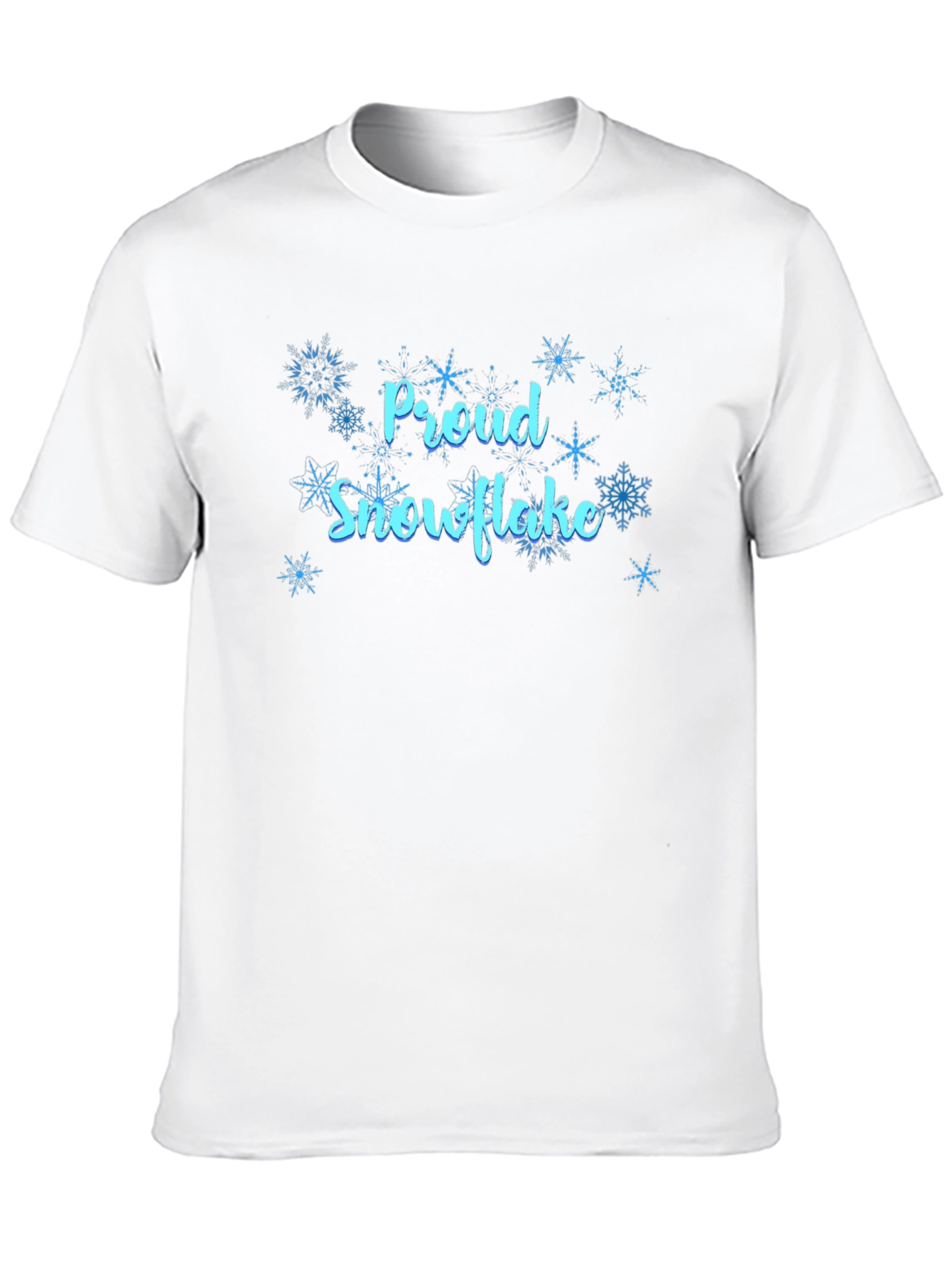 Proud Snowflake Graphic Tee - Black Cotton Shirt