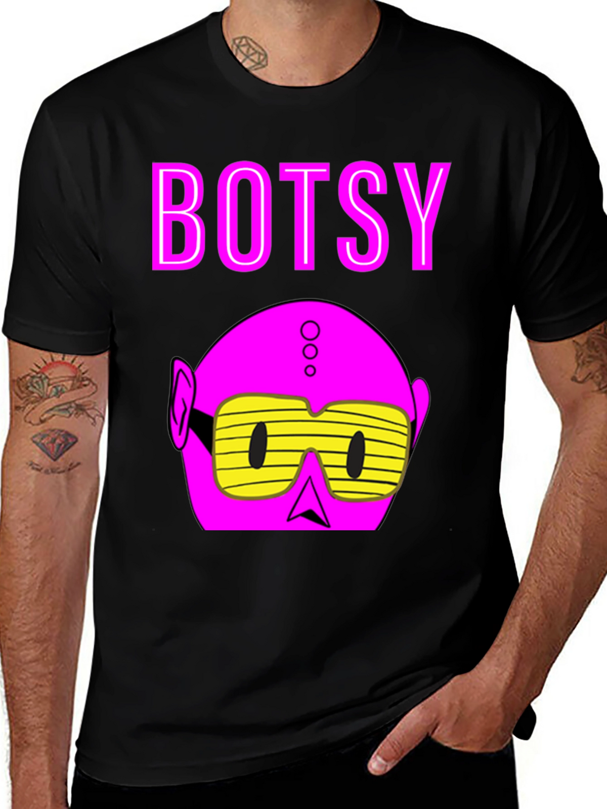 Botsy Graphic Tee - Retro Robot Design