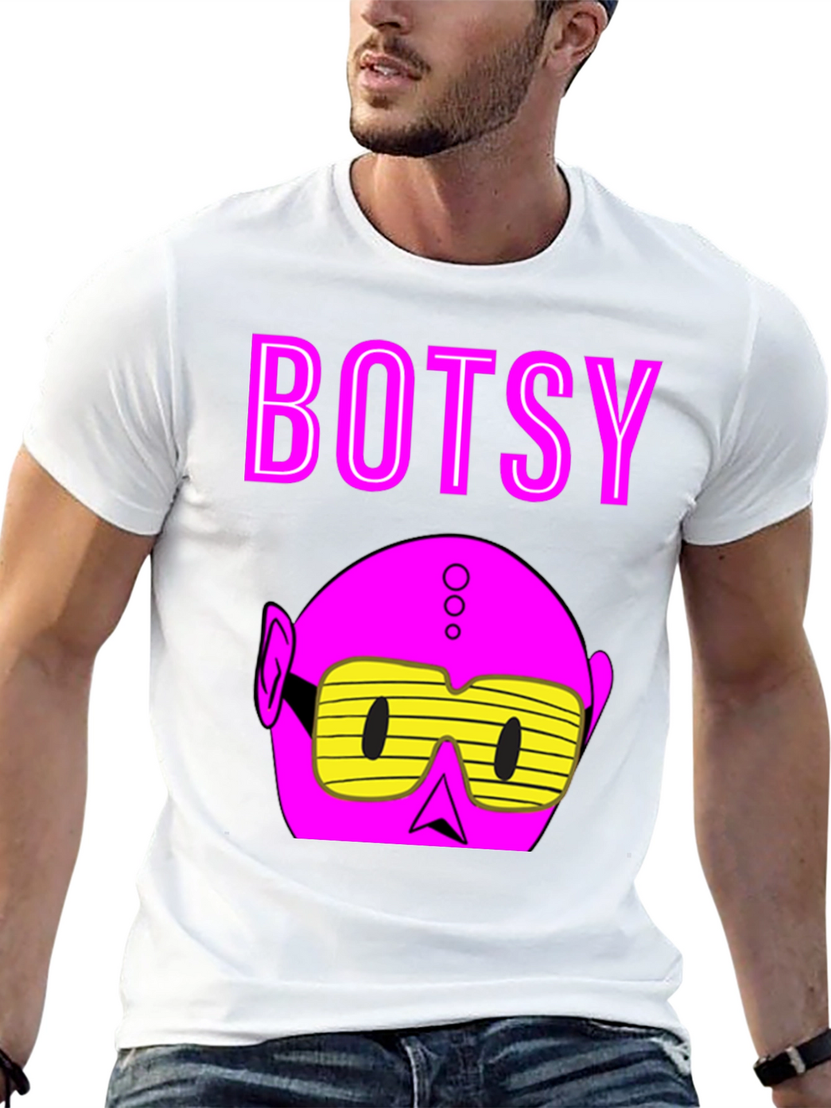Botsy Graphic Tee - Retro Robot Design