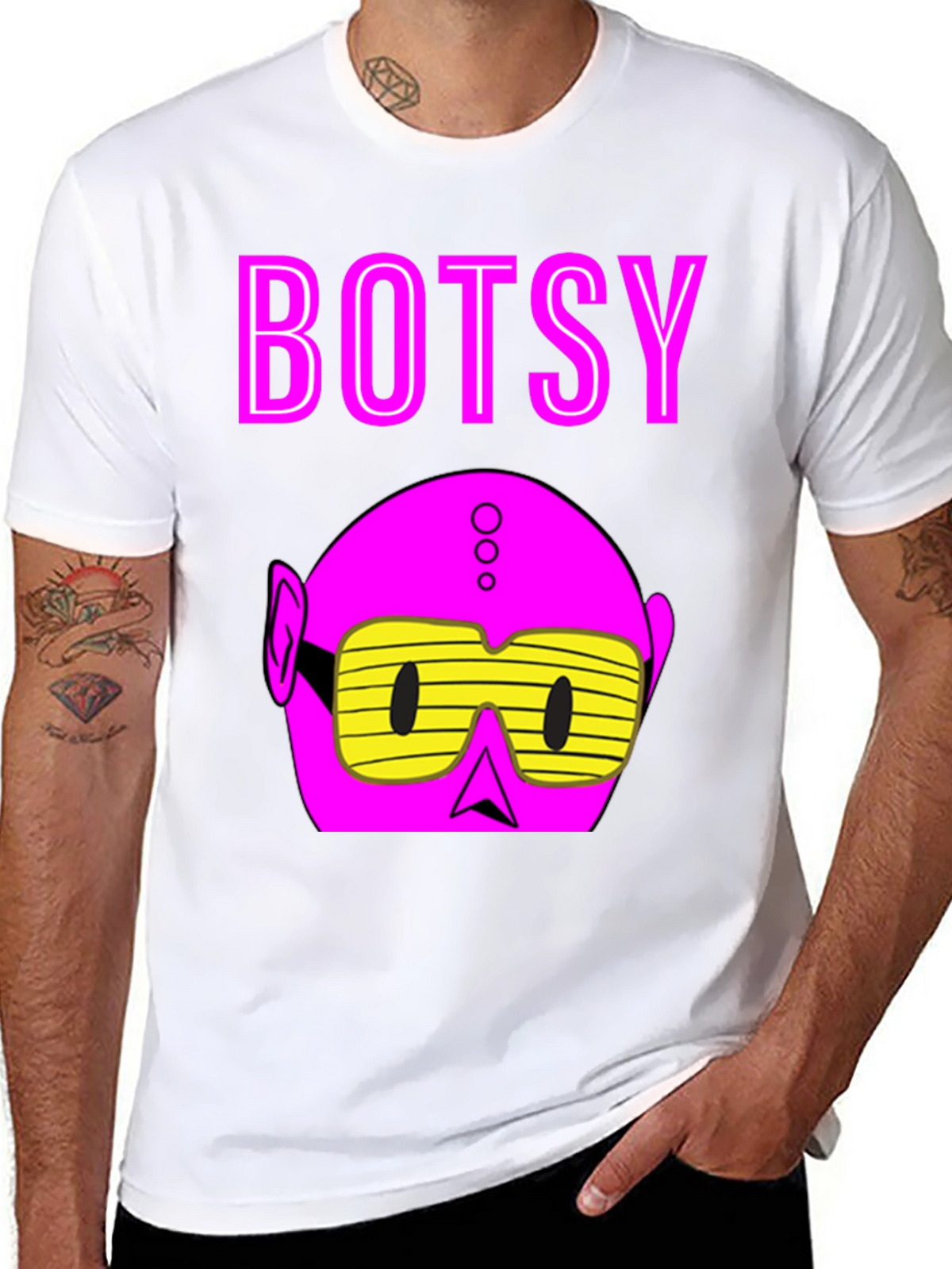 Botsy Graphic Tee - Retro Robot Design