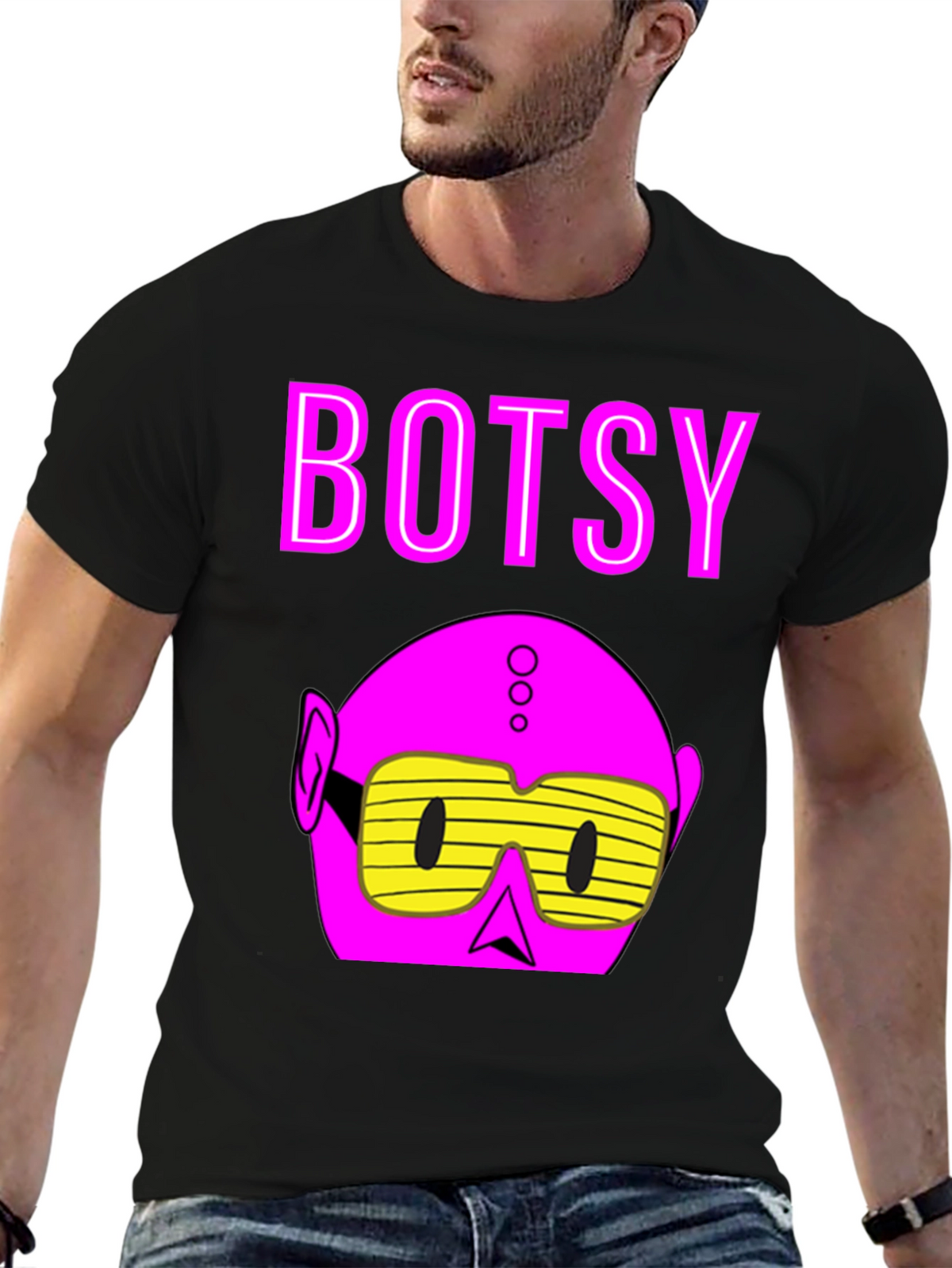 Botsy Graphic Tee - Retro Robot Design