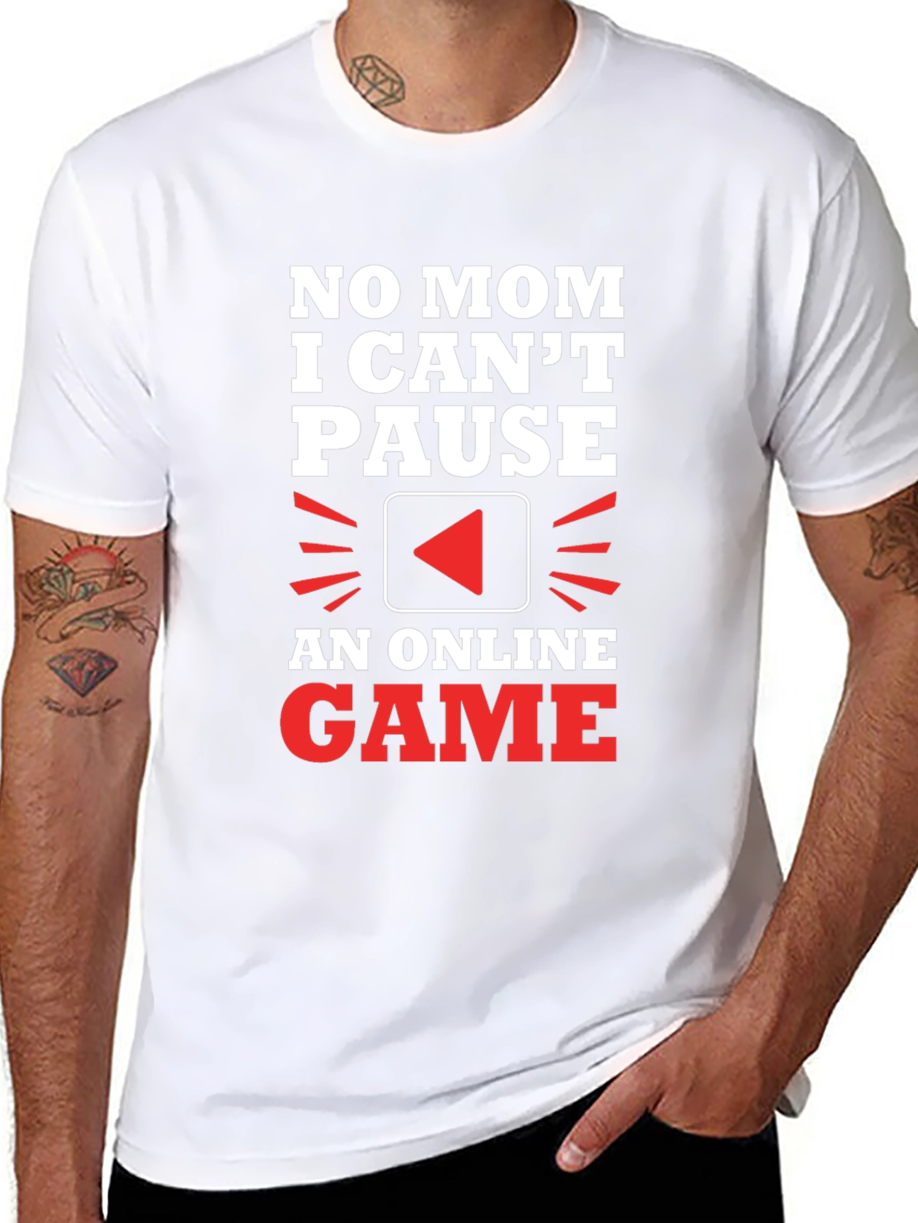 Gamer T-Shirt - No Mom I Cant Pause