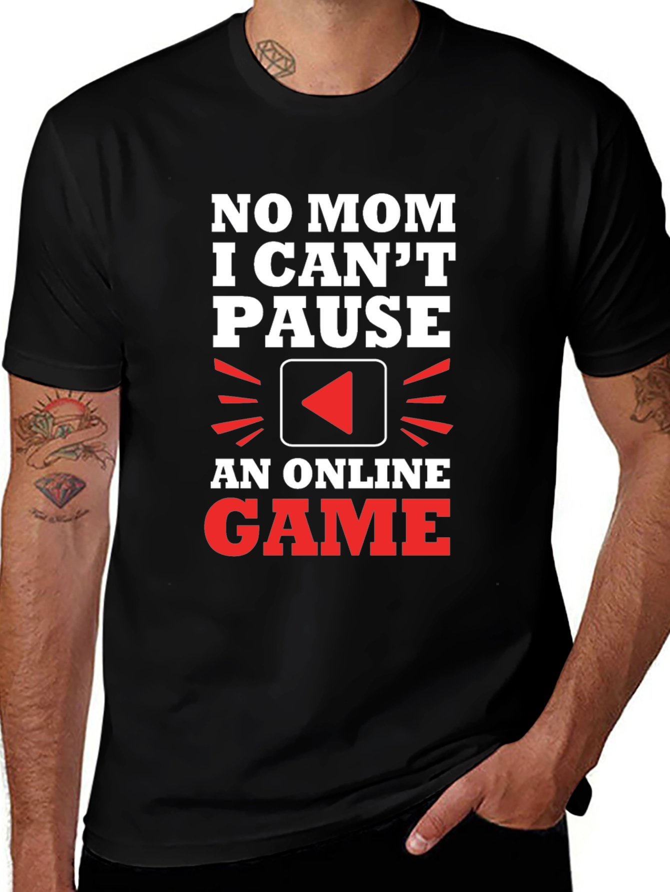 Gamer T-Shirt - No Mom I Cant Pause