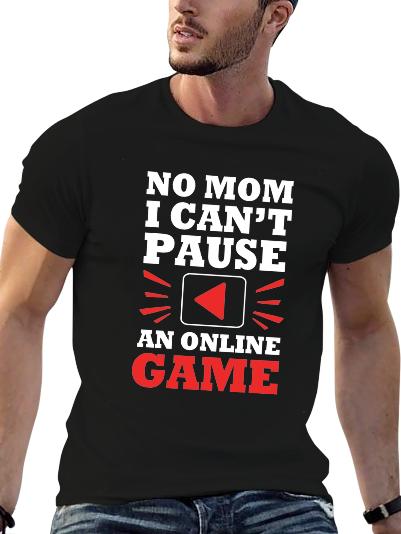 Gamer T-Shirt - No Mom I Cant Pause