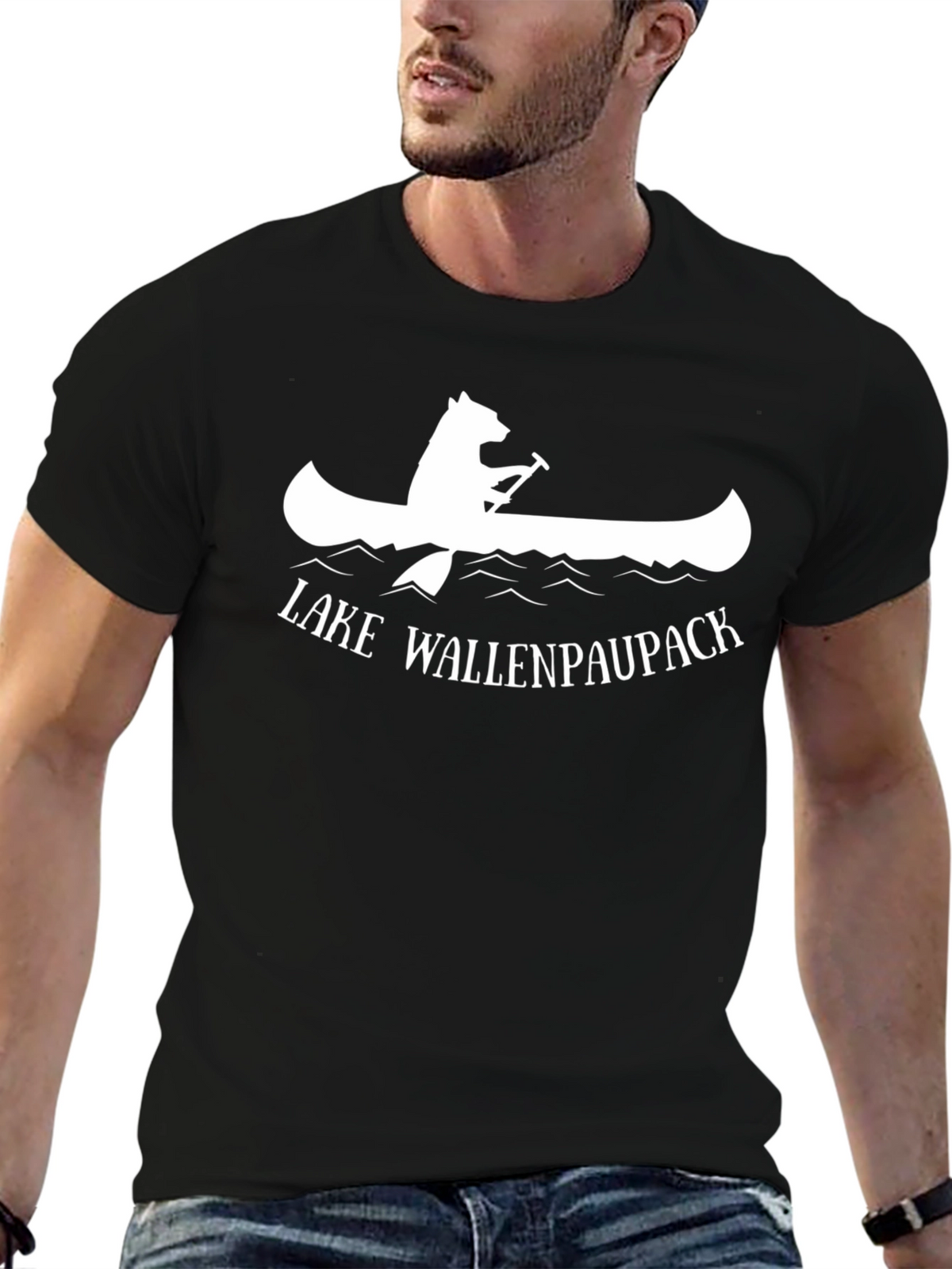 Lake Wallenpaupack Canoe Bear T-Shirt
