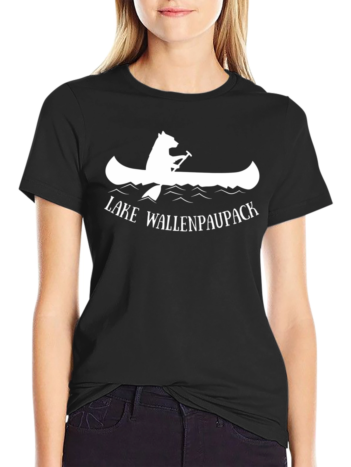 Lake Wallenpaupack Canoe Bear T-Shirt