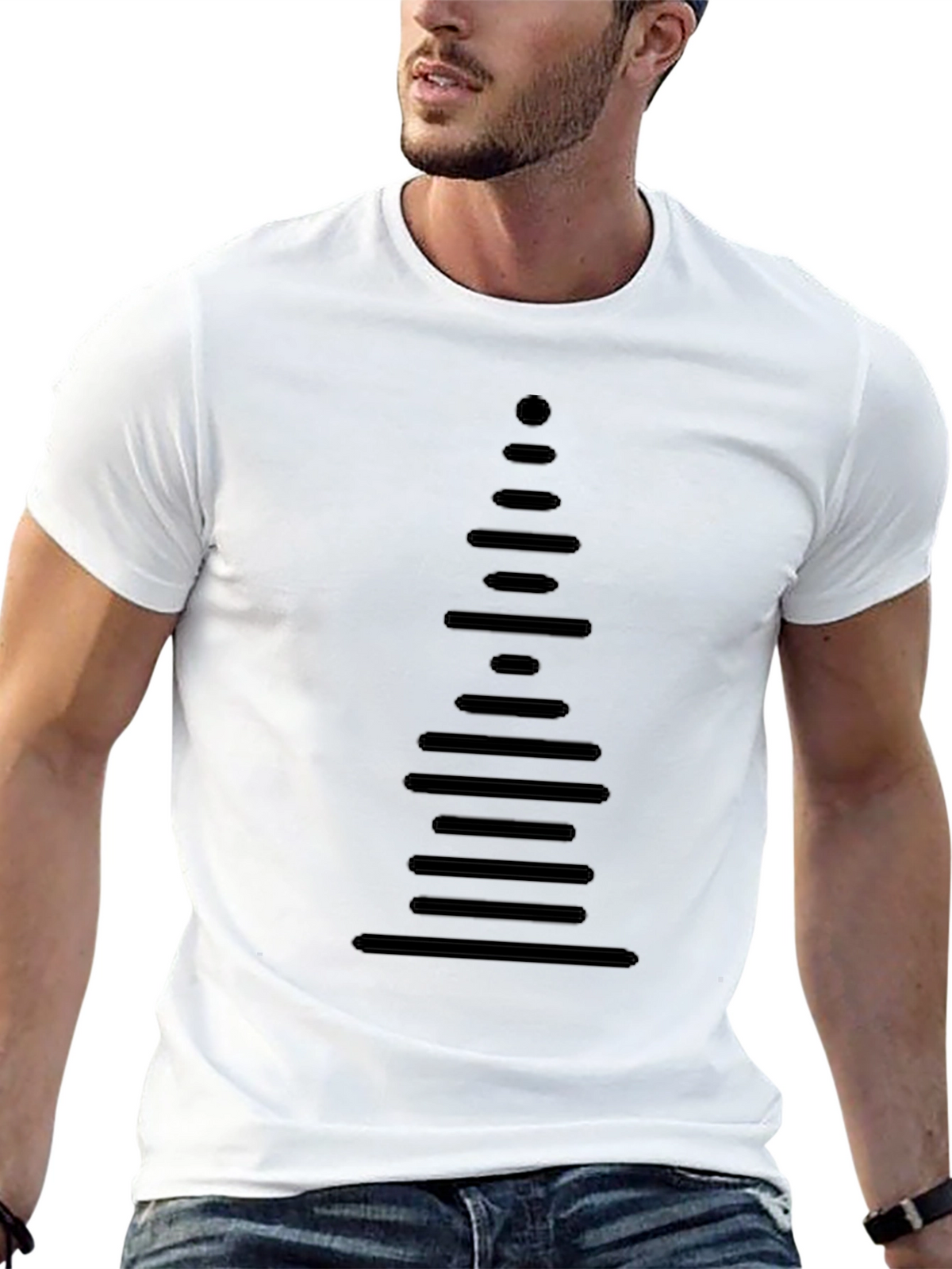 Modern Graphic Tee - Black - Soundwave Design
