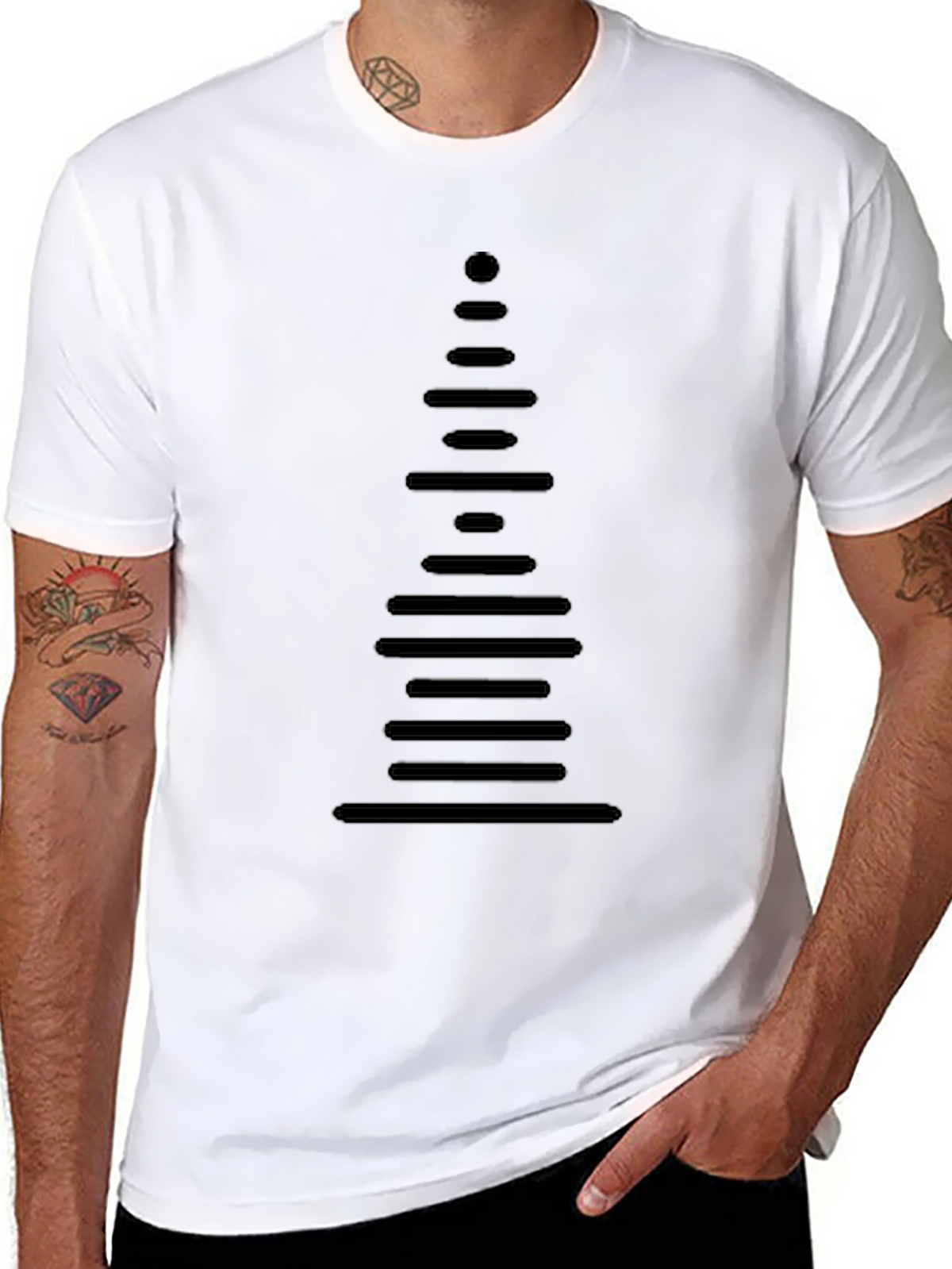 Modern Graphic Tee - Black - Soundwave Design