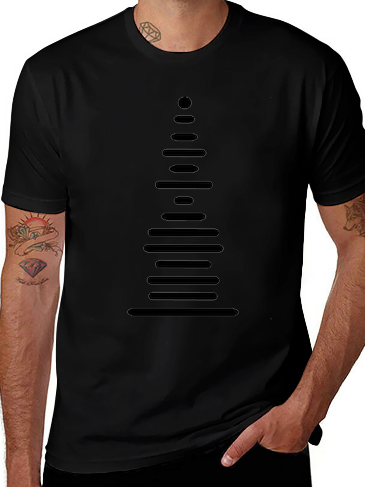 Modern Graphic Tee - Black - Soundwave Design