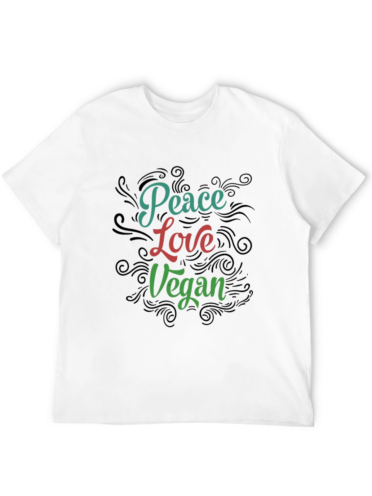 Peace Love Vegan Graphic T-Shirt