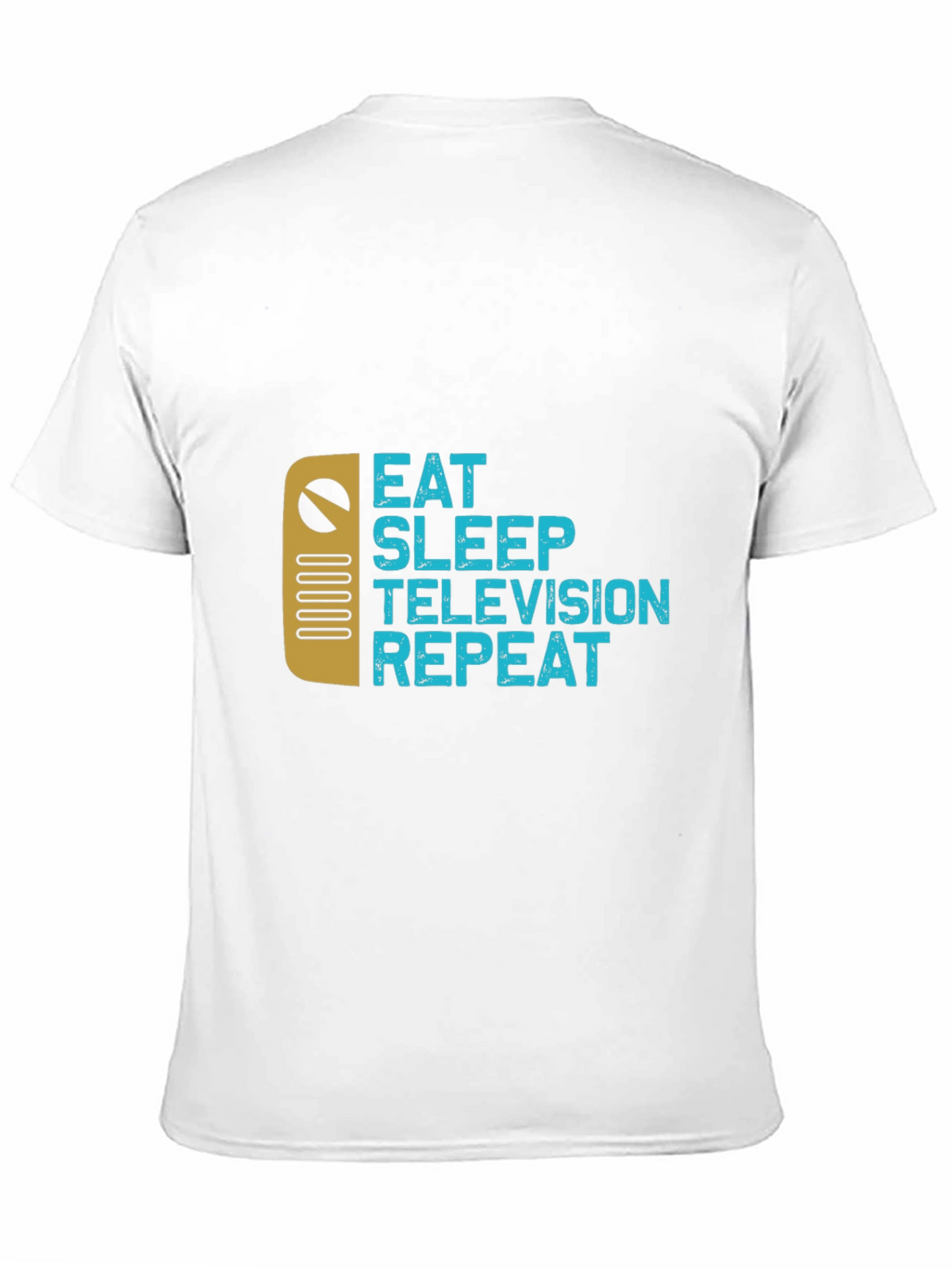 Eat Sleep Television Repeat Black T-Shirt