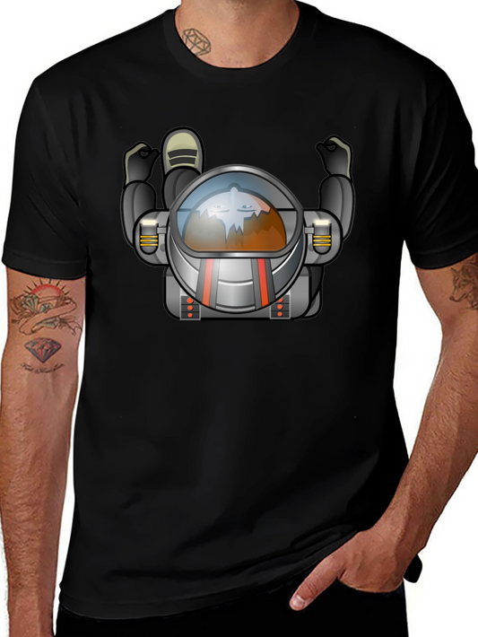 Cool Astronaut Graphic Black T-Shirt