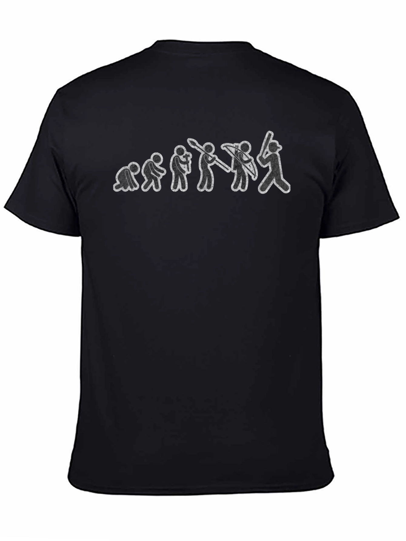 Evolution of Baseball Black T-Shirt