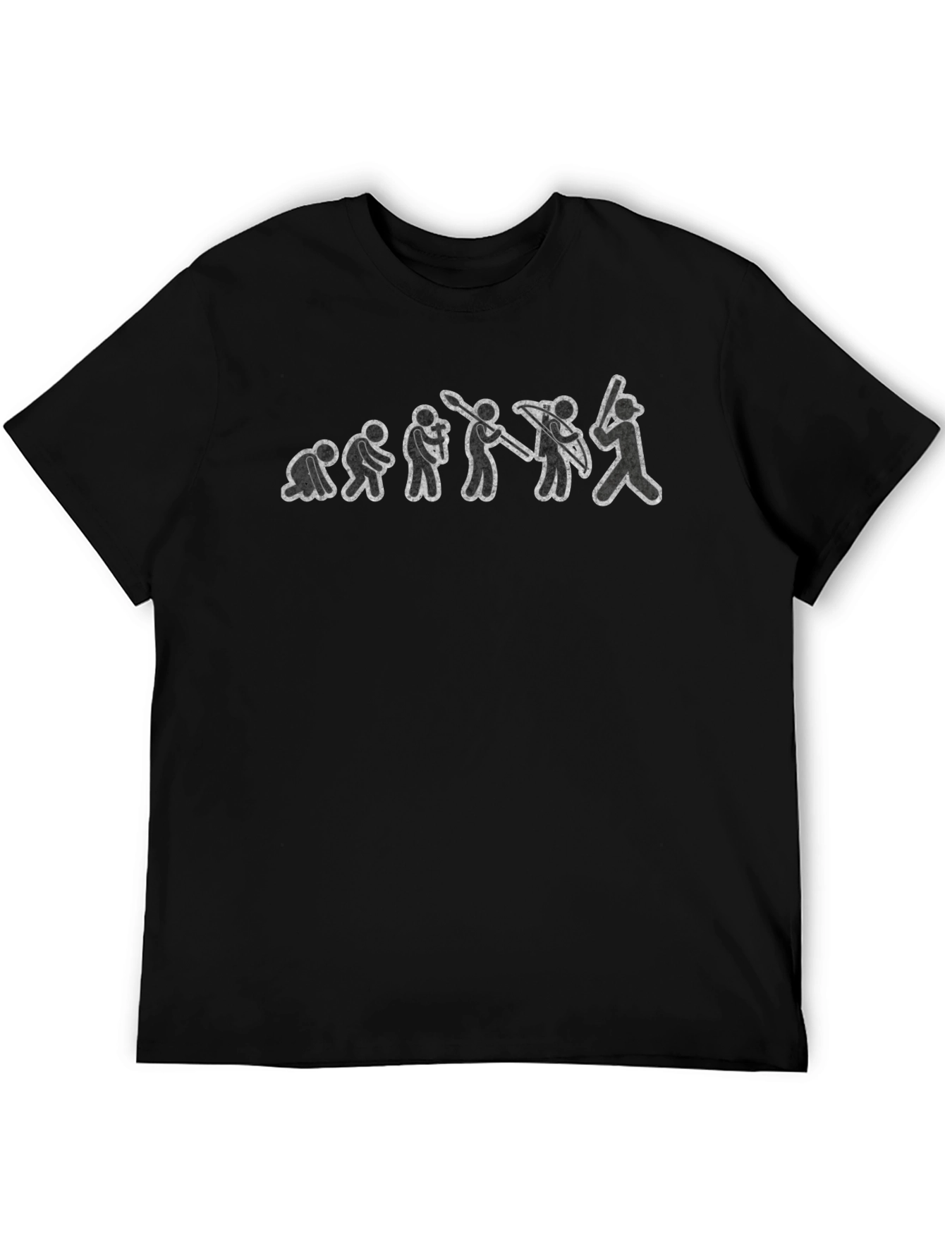 Evolution of Baseball Black T-Shirt