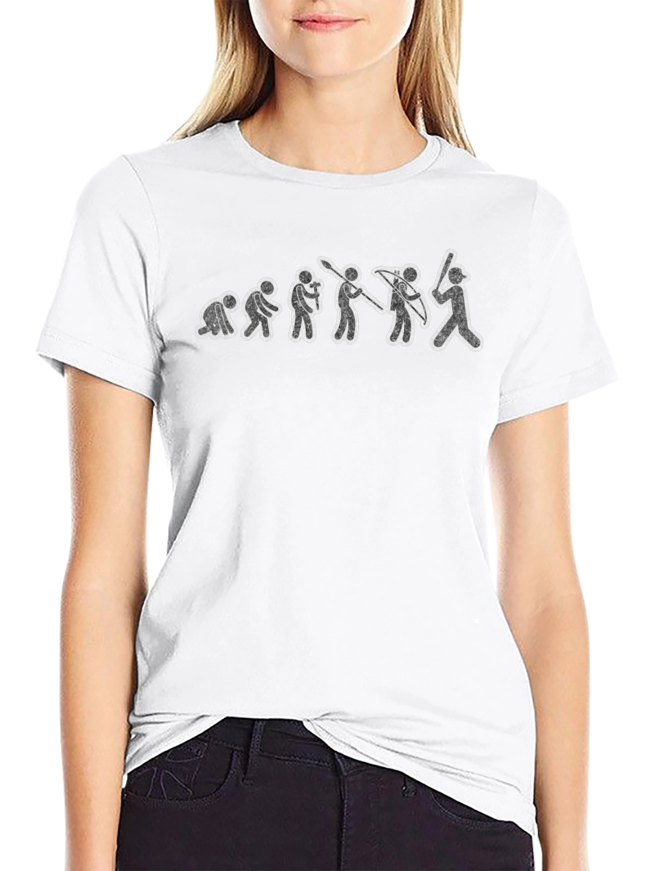 Evolution of Baseball Black T-Shirt