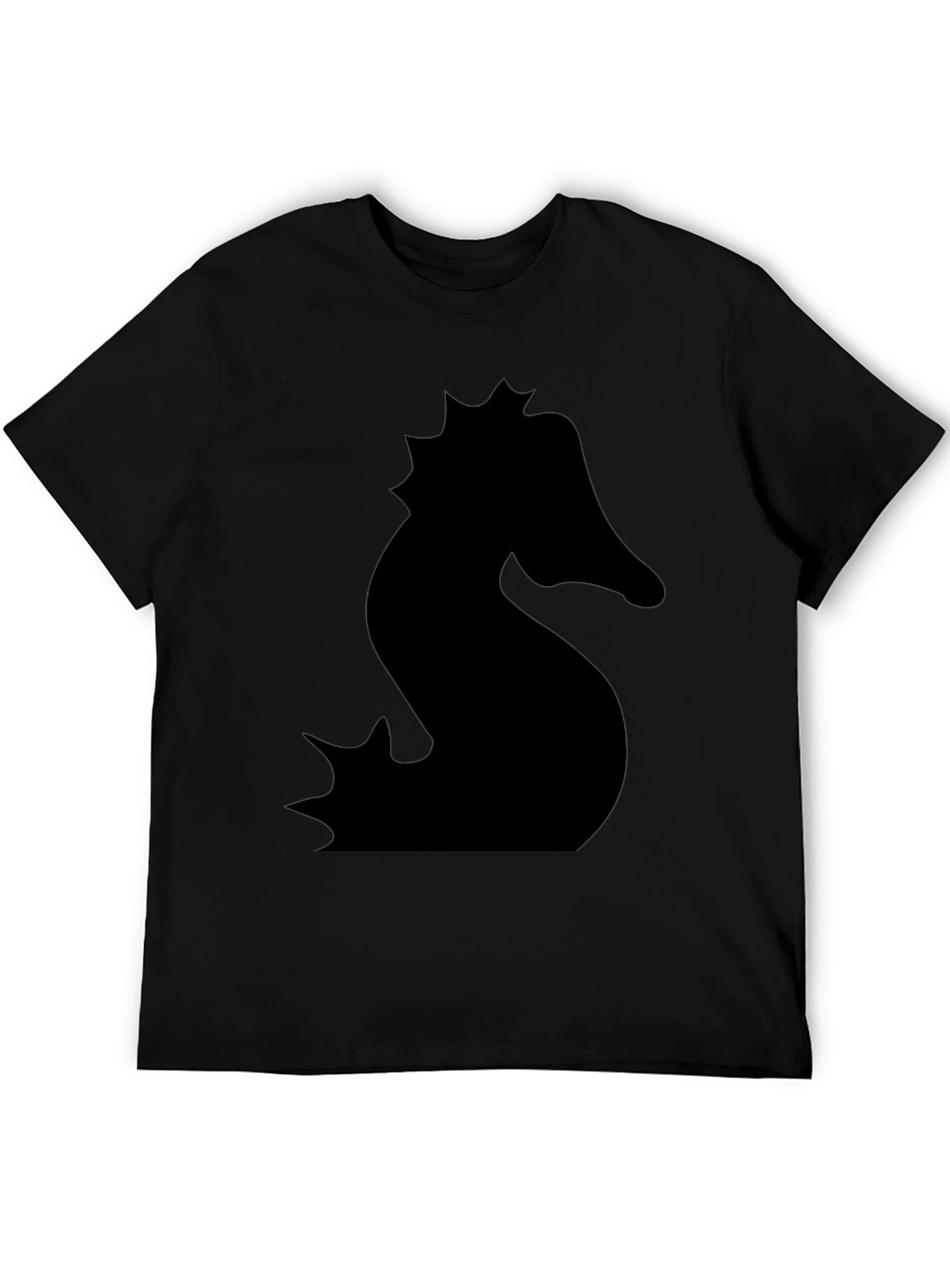 Seahorse Silhouette Black T-Shirt