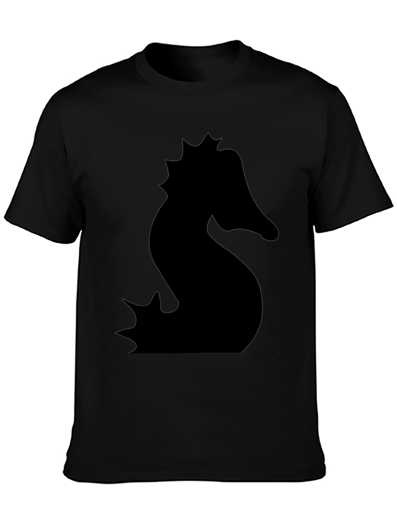 Seahorse Silhouette Black T-Shirt