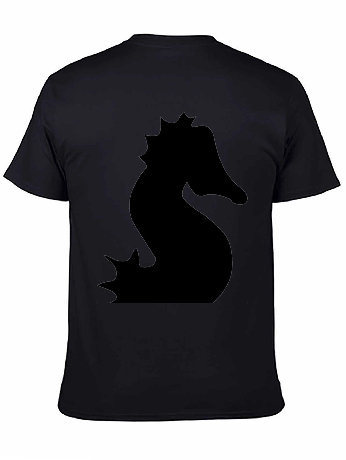 Seahorse Silhouette Black T-Shirt