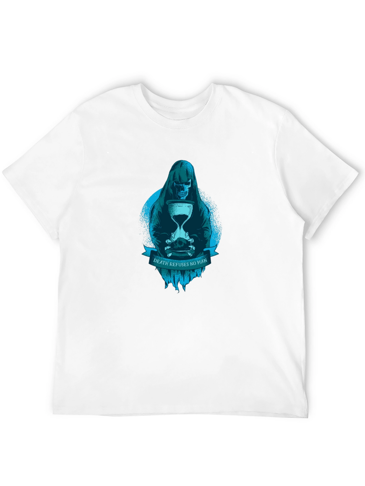 Grim Reaper Death Refuses No Man Graphic T-Shirt
